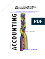 Survey of Accounting 6th Edition Warren Solutions Manual