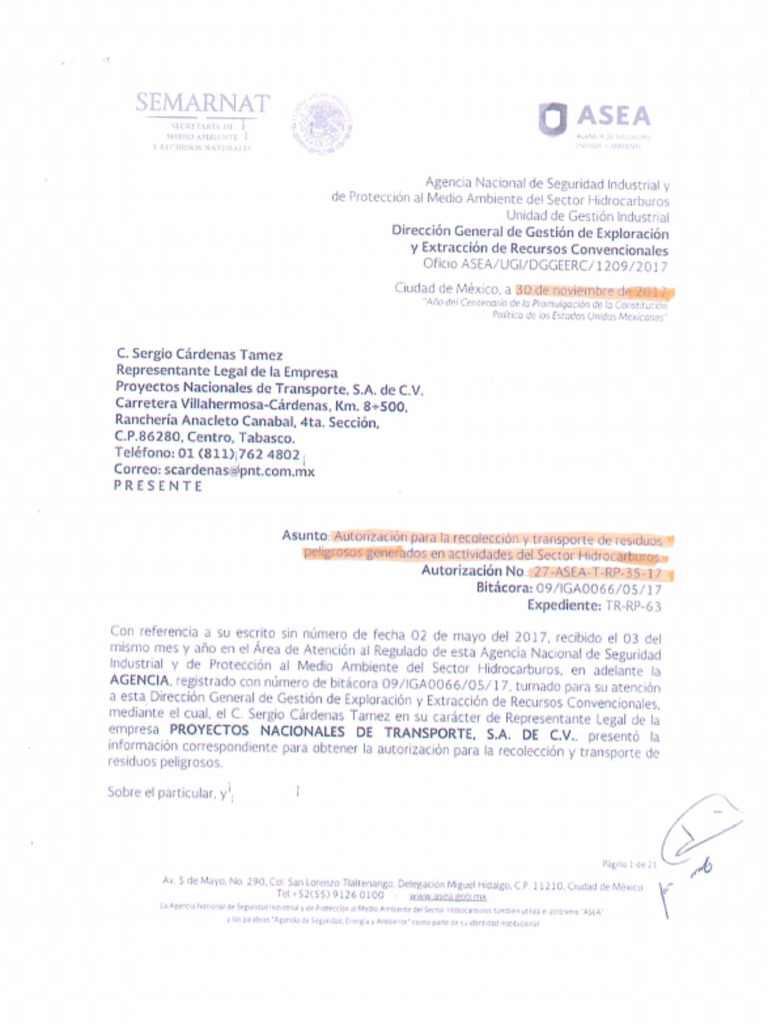 Permiso 27 Asea T RP 35 17 | PDF