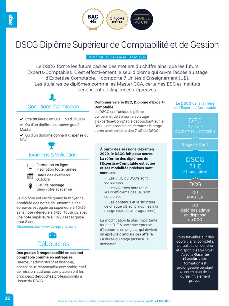 Diplôme DSCG : Conditions et Débouchés | PDF | Business | Audit