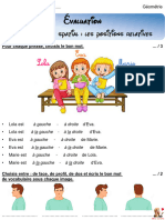 Le Vocabulaire Spatial - Évaluations - Cycle 3