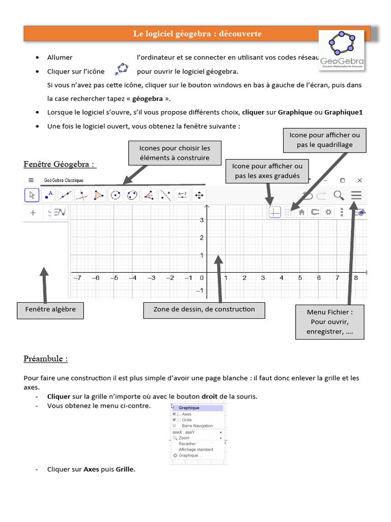 Introduction à GeoGebra 3.0 | PDF