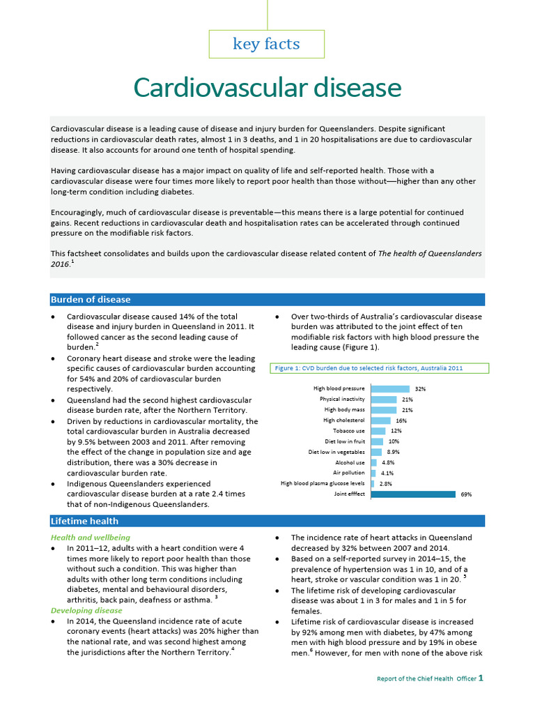 Cardiovascular Disease Factsheet | PDF | Cardiovascular Diseases ...