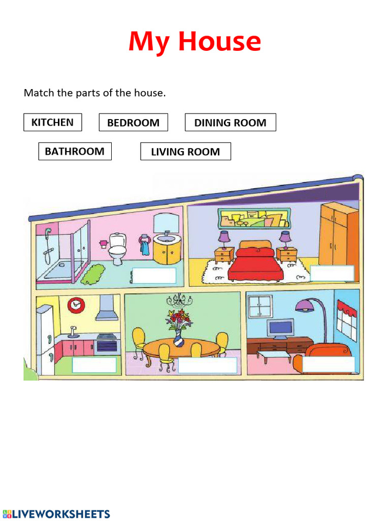 My House Worksheet | PDF