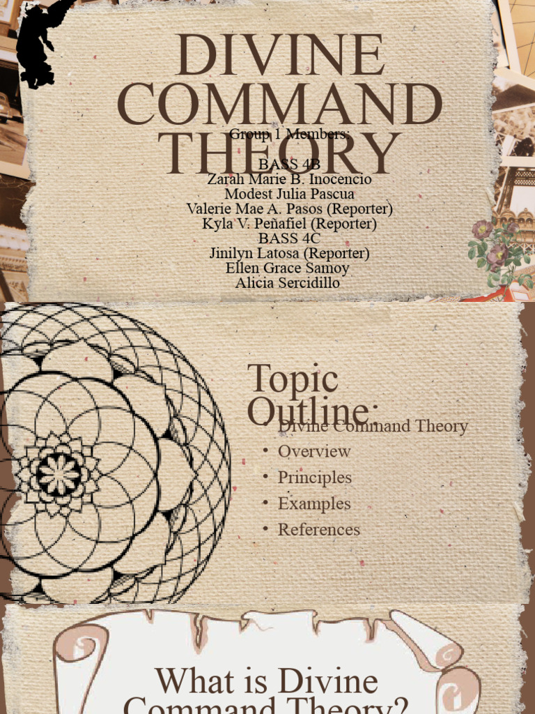 Group 1 Divine Command Theory PDF