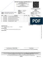 Certificado Nacional Tecnomecanico S.A: Factura Electronica de Venta MCR2 96