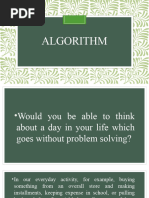 Quarter 1 Algorithm