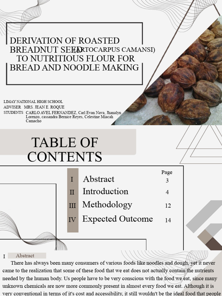 Nutritional Flour from Breadnut Seeds | PDF | Nutrition | Diet & Nutrition