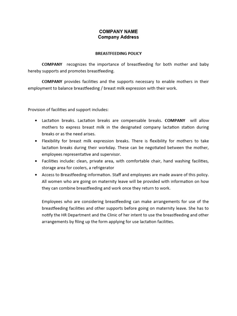 Breastfeeding Policy PDF