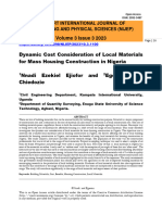 Dynamic Cost Consideration of Local Materials For Mass Housing Construction in Nigeria