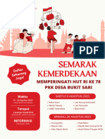 Merah Dan Merah Muda Ilustrasi Modern Lomba 17 Agustusan Kemerdekaan Indonesia Poster