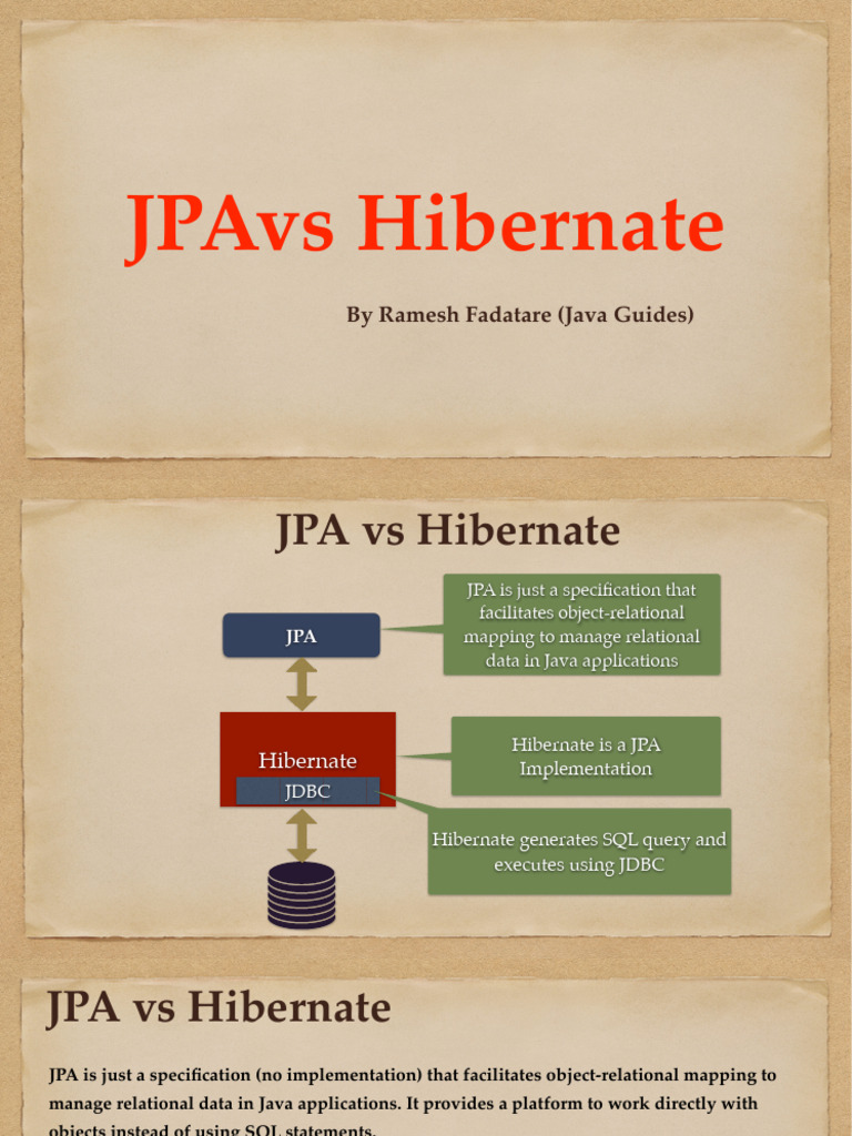 JPA Vs Hibernate | PDF