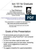 Presentation 101 For Graduate Students