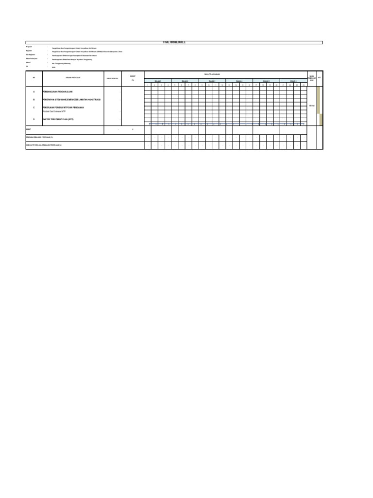Time schedule a pembangunan pendahuluan pdf