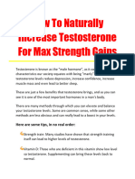 How To Naturally Increase Testosterone