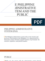 The Philippine Administration System and The Public