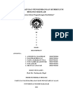 Makalah Desain Dan Pengembangan Kurikulum Biologi Sekolah