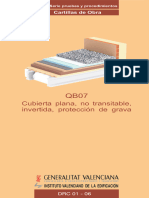 COC - QB07 Cubierta Plana, No Transitable, Invertida, Grava