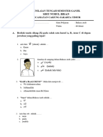 Soal PTS Ganjil Bahasa Arab Kelas 1 - Bu Sesil