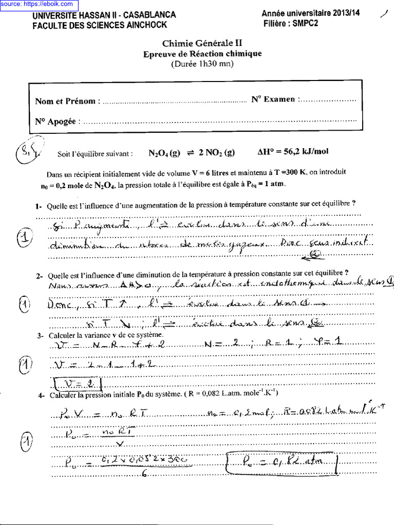Chimie Des Solutions Examens Corriges 1 | PDF