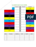 Jadual Kumpulan A Liga Super