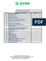 Joining Document Checklist - Zypp