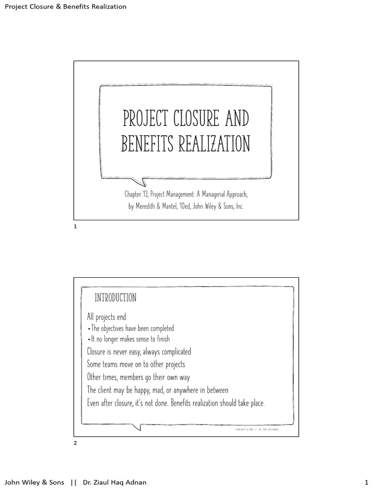 Project Closure Handout | PDF | Project Management | Business