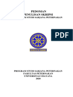 Pedoman Penulisan Skripsi: Program Studi Sarjana Peternakan