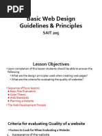 Lecture 7 Basic Web Design Principles and Guidelines