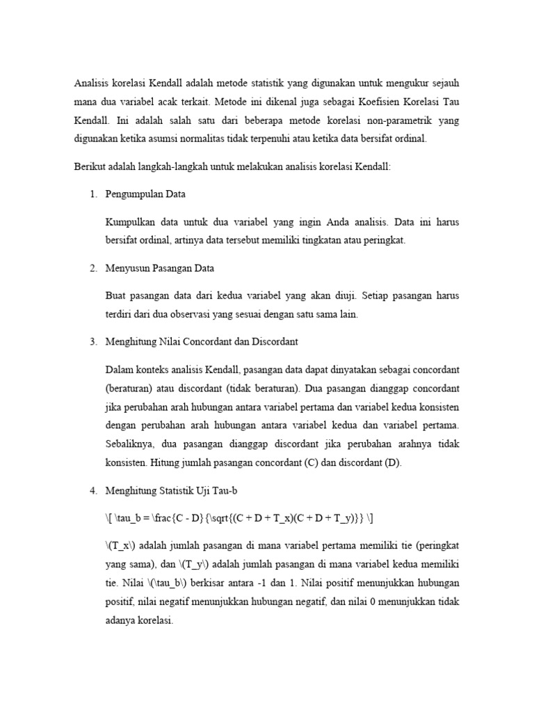 analisis kendall | PDF