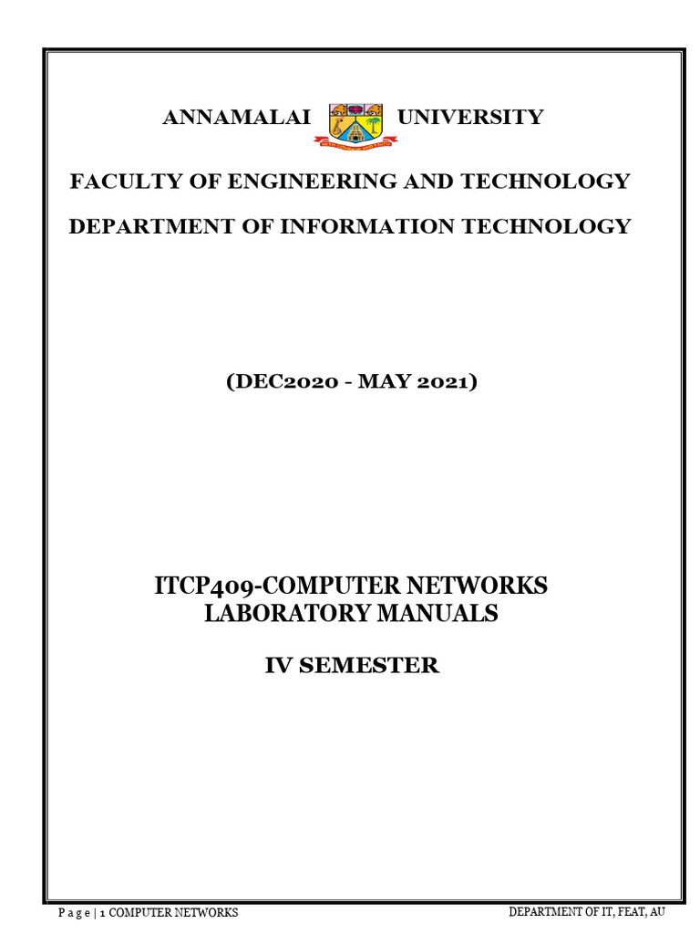 CN Lab Manuals 2019 (1) Converted1 PDF Port Networking
