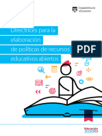 Directrices para La Elaboración de Políticas de Recursos Educativos Abiertos