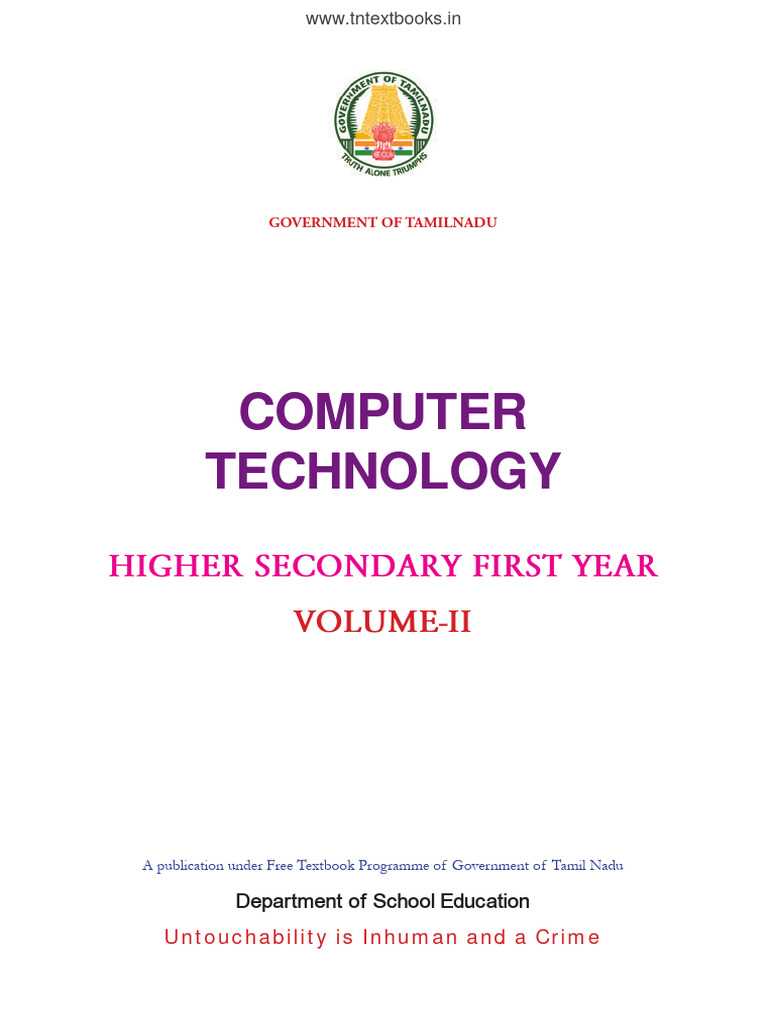 Tamil Nadu Computer Technology Guide | PDF | Spreadsheet | Microsoft Excel