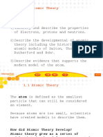 1.1 Atomic Theory: Objectives