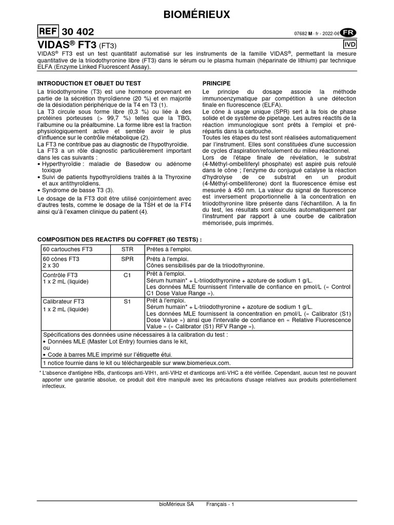 Package Insert - 07682 - M - FR - 30402 | PDF | Hyperthyroïdie | Chimie
