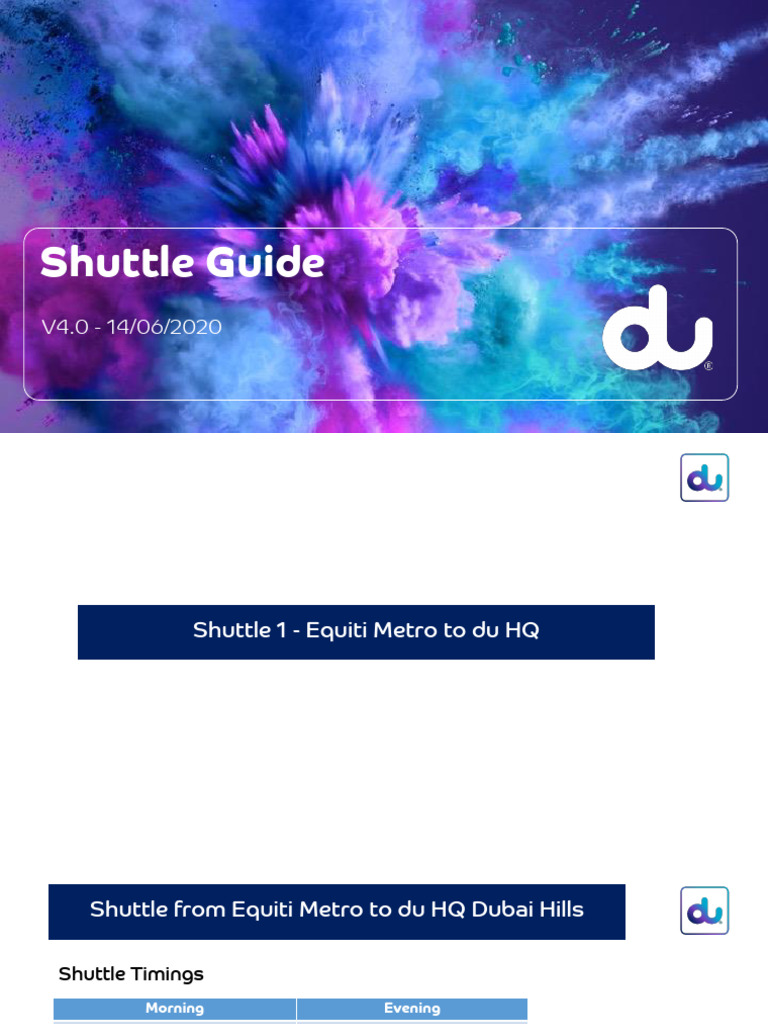 Shuttle Service Guide - From Equiti Metro Station | PDF | Dubai | Vehicles