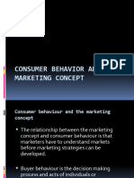 Consumer Behavior and Marketing Concept