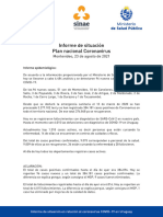 Informe de Situación Sobre Coronavirus COVID-19 en Uruguay (23 08 2021)