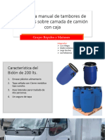 Descarga Manual de Tambores de Aceitunas Sobre Camada