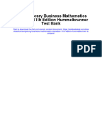Contemporary Business Mathematics Canadian 11th Edition Hummelbrunner Test Bank