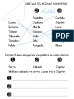 Funciones Ejecutivas Cuaderno para Relacionar Conceptos