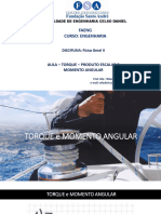 Torque - Produto Escalar e Momento Angular