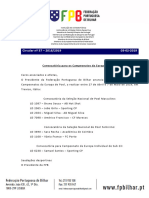 Circular 37 - Convocatória Campeonatos Da Europa de Pool 2019