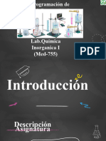 Programacion de Lab. Quimica Inorganica I. UTESA