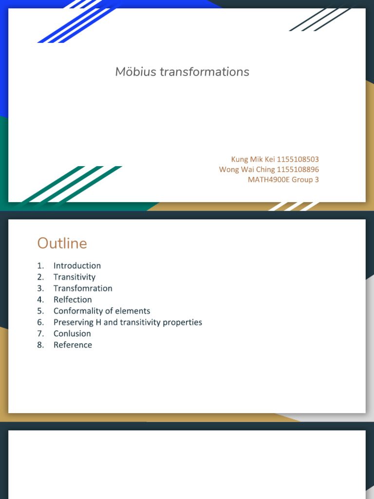 Understanding Möbius Transformations | PDF | Theorem | Hyperbolic Geometry