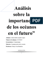 Análisis Sobre La Importancia de Los Océanos en El Futuro