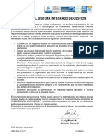 Politica Del Sistema Integrado de Gestion V.07