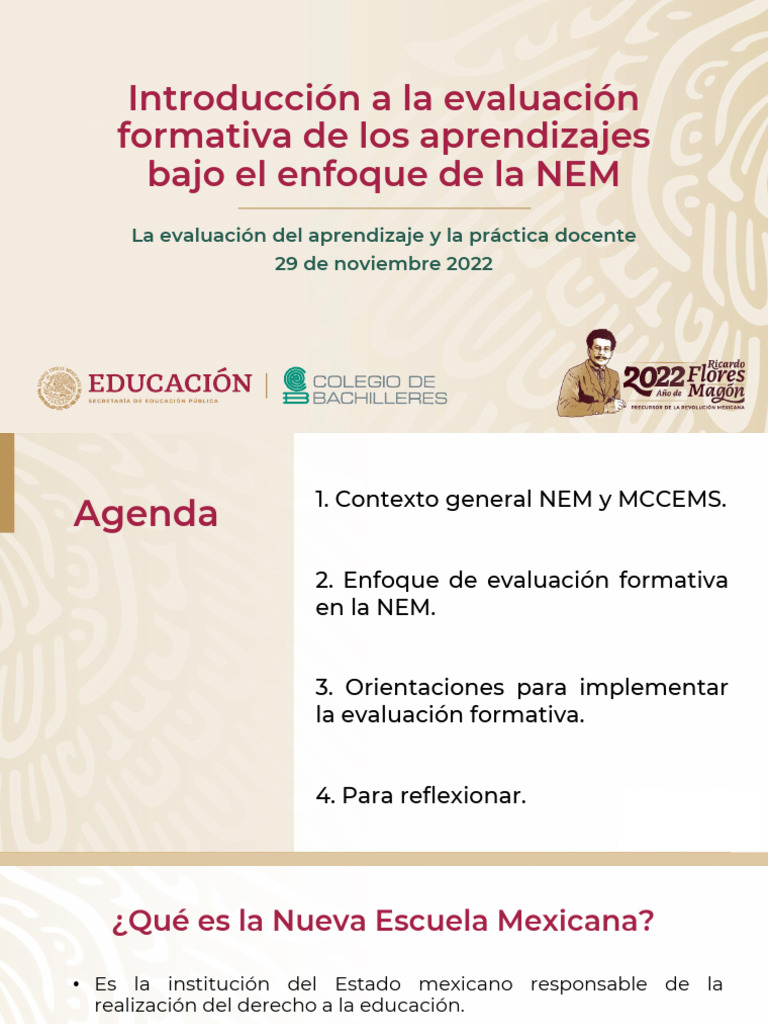 Taller Evaluacion Formativa NEM | PDF | Evaluación | Plan de estudios