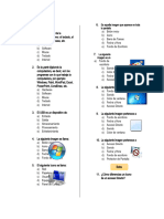 Examen de Taller de Tecnologías para Tercer Grado