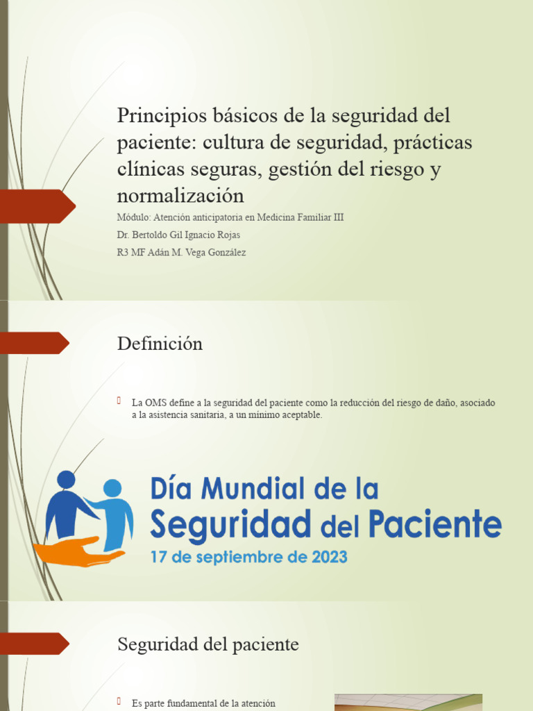 Principios Basicos de La Seguridad Del Paciente | Descargar gratis PDF ...