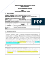 Silabo Psicologia Del Trabajo Mii, 2021-A (Julio-Agosto)